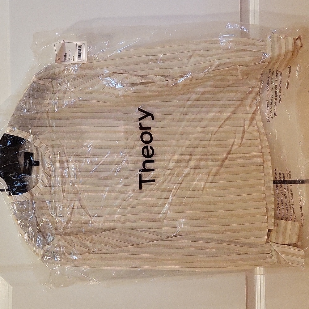 Theory ivory easy shirt